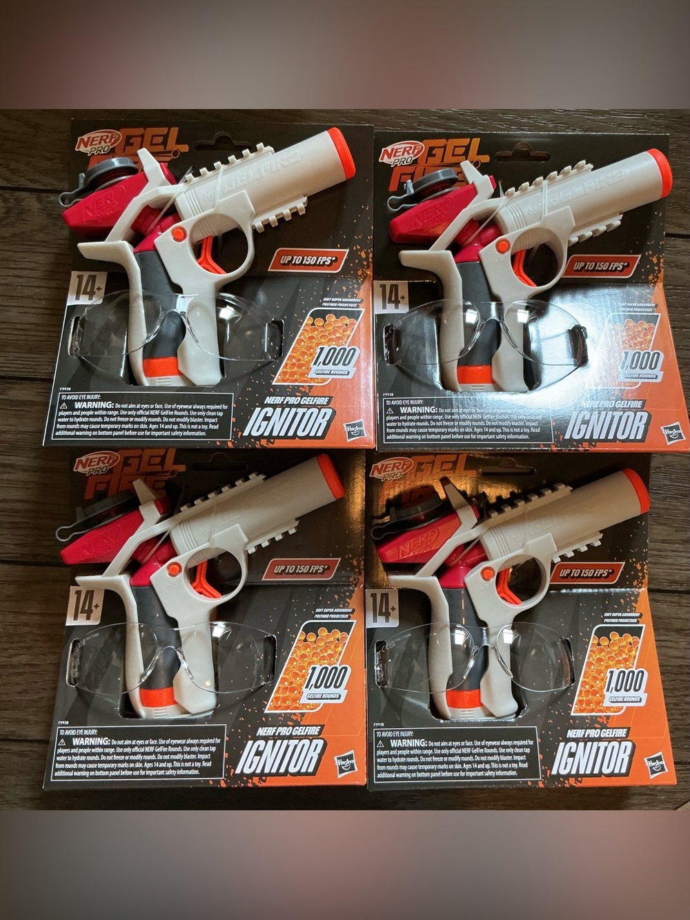4x Nerf Pro Gelfire Ignitor Blaster